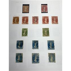 Van Diemen's Land (Tasmania) Queen Victoria and later stamps, including 1853-4 one penny and four penny stamps, 1855 two pence and four pence, 1856 one penny, 1857 various values, 1864-80 various perf issues etc, housed on pages