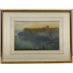 Alfred William Hunt (British 1830-1896): Sunrise Whitby East Cliff, watercolour unsigned 24cm x 37cm