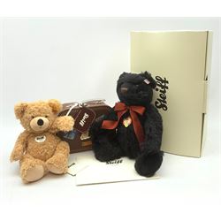 Modern limited edition Steiff teddy bear 'Joshua' No.846/5000 H35cm, boxed with certificate; and another Steiff teddy bear 'Fynn' H28cm in original  suitcase box with card labels (2)