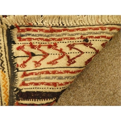  Needlework Sumak Kelim beige and brown rug, geometric pattern field, 186cm x 128cm  