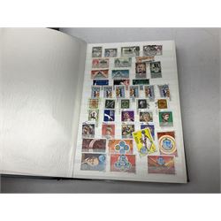 Great British and World stamps including Guernsey, Sierra Leone, Gold Coast, Zanzibar, Tristan Da Cunha, Seychelles, Nigeria etc, housed in fourteen albums/folders, in one box
