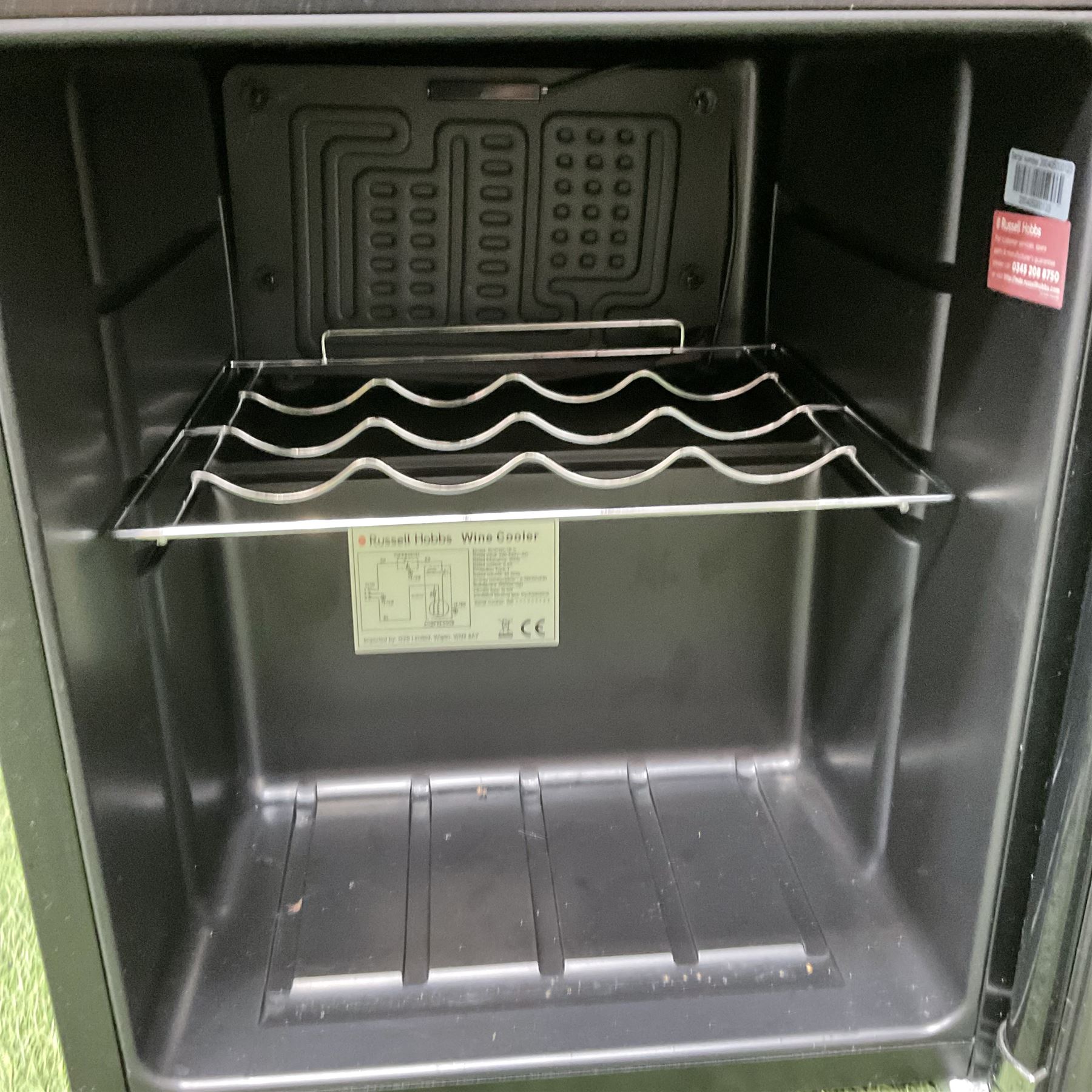Russell Hobbs  RHGWC1B-C wine cooler in black - THIS LOT IS TO BE COLLECTED BY APPOINTMENT FROM DUGGLEBY STORAGE, GREAT HILL, EASTFIELD, SCARBOROUGH, YO11 3TX