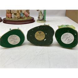 Border Fine Arts Beatrix Potter figures, to include Tableau no. 669814, The Tale of Ginger and Pickles no.A0460, Peter Rabbit in the Garden 739499, Mr Jeremy Fisher A0621, Tabitha Twitchit Brushing Kittens A0625, many with original boxes  