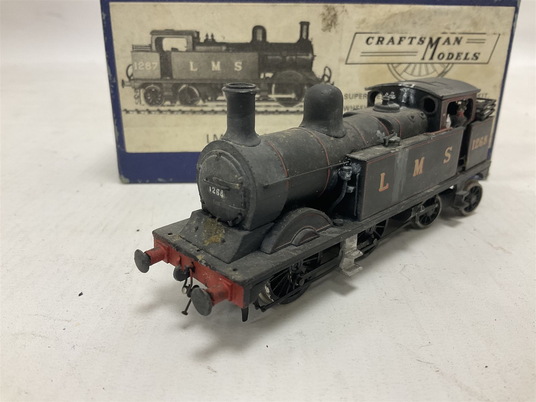 ‘00’ gauge - three kit built steam locomotives comprising GER Class S69/B12 4-6-0 no.1510 finished in GER blue, with McGowan Models box; Aspinall Class 1008 2-4-2T no.50887 finished in BR black, with McGowan Models box; MR/LMS Class 1P 0-4-4T no.1268 finished in LMS black with Craftsman Models box (3) 