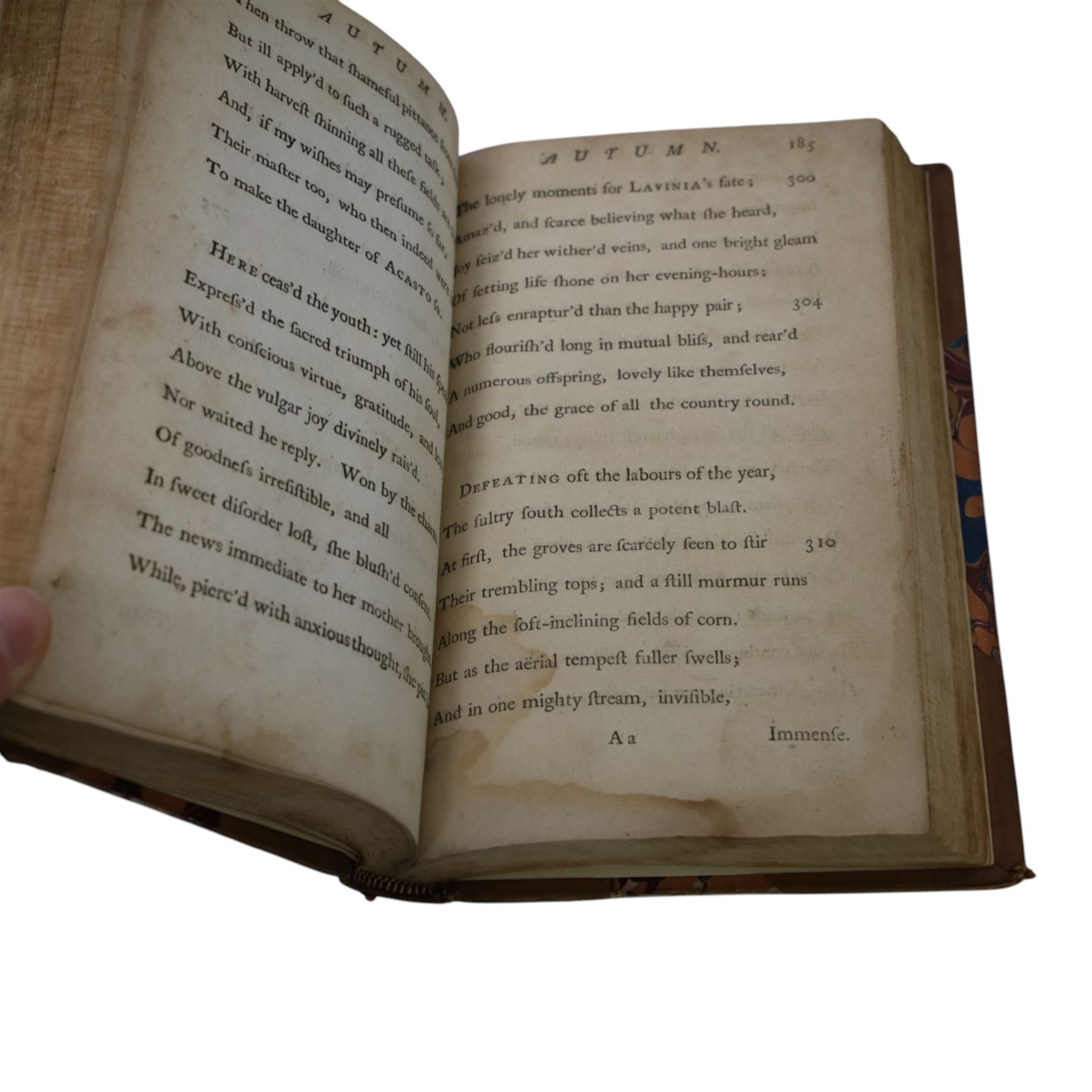 James Thomson; The Seasons a Poem, 1730, printed for J Millan, near Whitehall and A. Millar in the Strand M DCC XXX