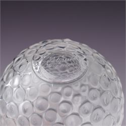 Lalique 'Baptiste' clear and frosted glass scent bottle H6cm and another Lalique 'Palmette' scent bottle H11cm both inscribed 'Lalique, France' (2) 