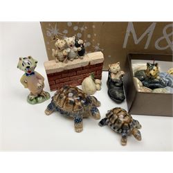 Large collection of Wade Whimsies and other similar animal figures 