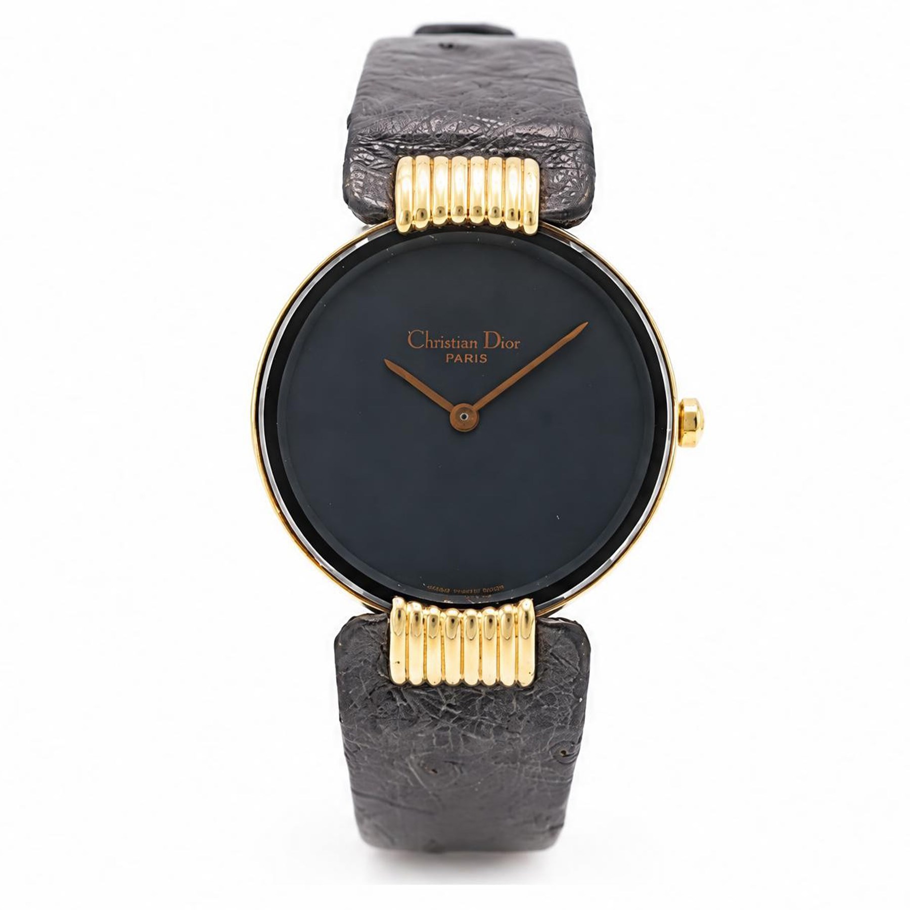 Christian Dior Bagheera Black Moon ladies gold-plated quartz wristwatch, boxed
