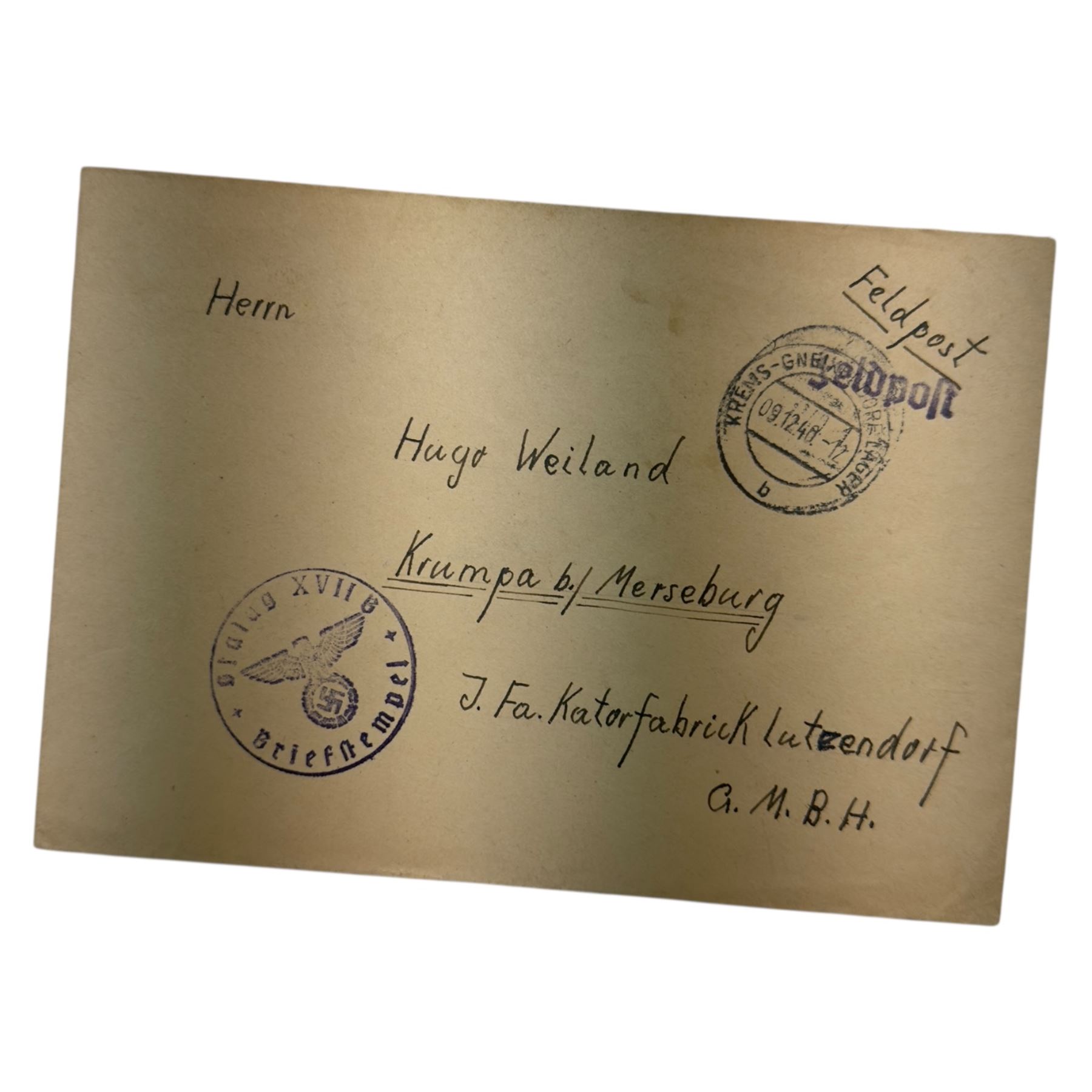 Collection of Prisoner Of War mail, including postcards, letters, envelopes, from French, Italian and other European prisoners, mainly from Germany prisoner of war camp at Stammlager  