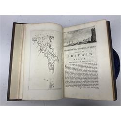 William Borlase; Observations on the Antiquities Historical and Monumental of the County of Cornwall, 1754, printed by W. Jackson, High Street, Oxford, leather bound iwth gilt detailing and lettering to spine