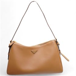 Prada Aimee shoulder bag in camel tan leather, with original dust bag and box 