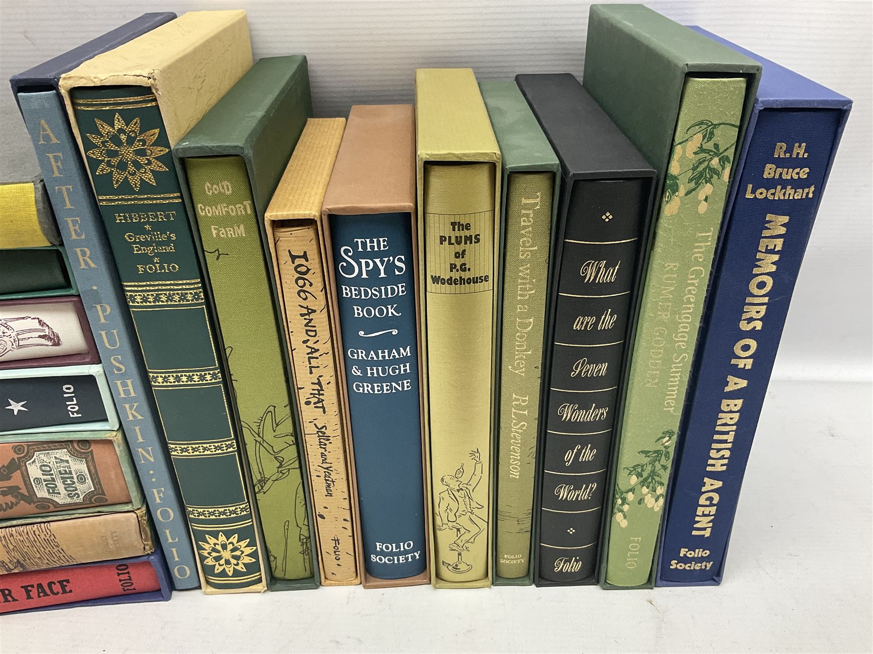 Folio Society; twenty two volumes, to include Cautionary Tales, In Trouble again, Uncle Silas, The Secret History, Sagittarius Rising etc 