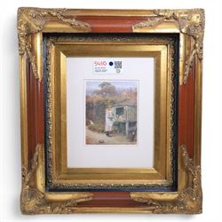 Pair of heavy framed Helen Allingham prints, overall 44cm x 39cm (2)