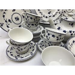 Royal Doulton YorkTown pattern tea and dinner wares, to include teapot, milk jug, open sucrier, ten cups and saucers, twelve dinner plates, ten side plates, ten bowls etc (69)
