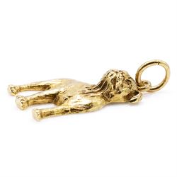 9ct gold Bulldog pendant, hallmarked