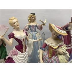 Eight Franklin Mint figures, including Sleeping Beauty, Vienna Waltz, Princess of Glass Mountain, Princess of the Ice Palace etc 
