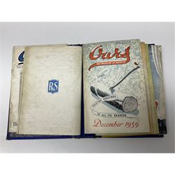 Three Childrens books, comprising Father Tuck's Once Upon a Time and two french books by Hachette et Cie, together with a folder of Ours The Magazine of Reckitts