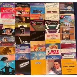 Mostly Jazz vinyl records including 'Tommy Dorsey And His Orchestra Song of India', 'Live Performances Never Before On Record Spotlighting The Fabulous Dorseys', 'Jimmy Dorsey In Disco Order volume 5', 'The Very Best Of Michael Holliday 16 Favourites Of The Fifties' etc, approximately 120 