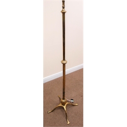  Arts & Crafts standard lamp base in brass by WAS Benson with 