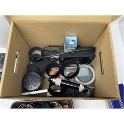 Bolex Paillard P3 Zoom Reflex camera body, serial no 38090, with 'B te S.G.D.G Som Berthiot Pan-Cinor 1:1.9 f=8a 40' lens, serial no. 40251438 in case, Kodak Brownie movie camera, Kodak model 2 Brownie movie camera and a Kodak 8 Movie Projector A-15G and other camera equipment 