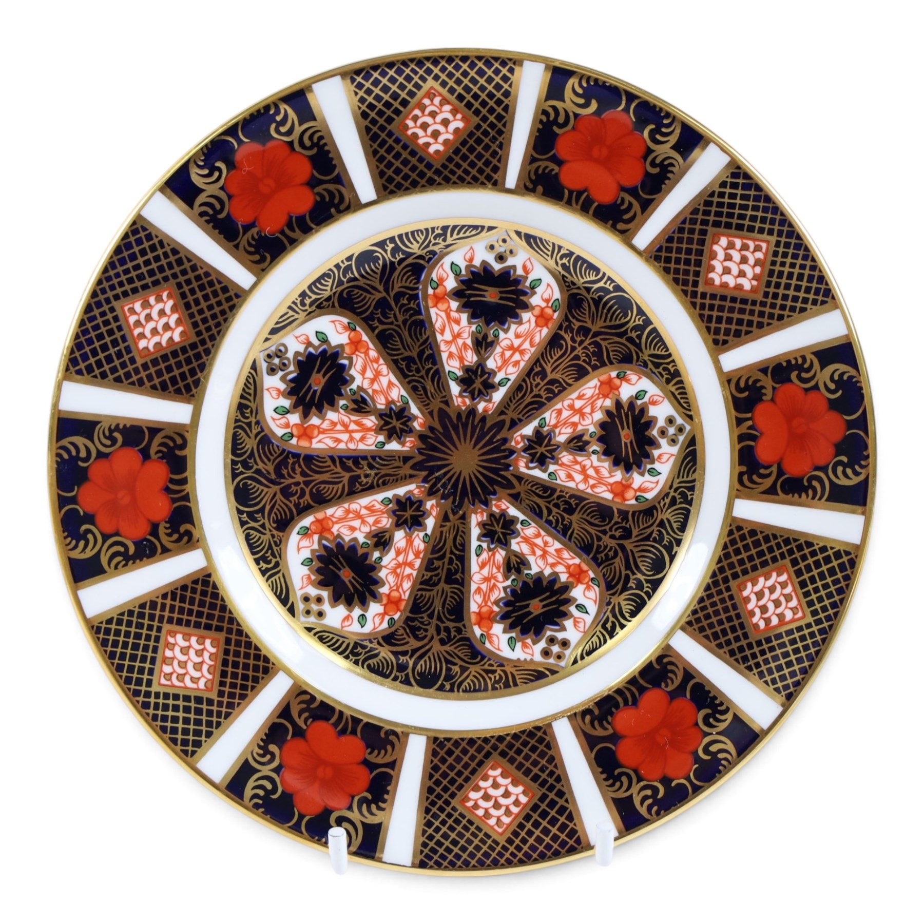 Set of six Royal Crown Derby Old Imari 1128 pattern set of six teacups, saucers and tea plates