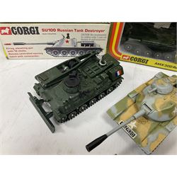 Corgi - eleven military models comprising three x 900, three x 901, four x 905 & 908; all boxed; together with nine unboxed models (18)