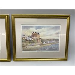 After Ken Burton (northern British 20th century); 'Scarborough Yorkshire' and 'York Minster', pair limited edition colour prints signed in pencil (2)