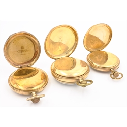  Gold-plated pocket watch by Waltham, gold-plated pocket watch by H. Lee & Sons Hull and one other (3)  
