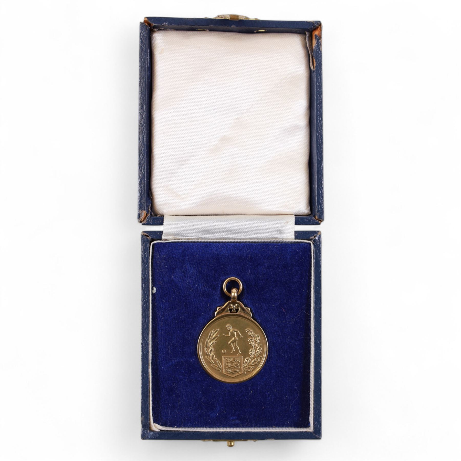 Football Association Challenge Trophy Competition Winners 9ct gold medal, awarded to manager Colin Appleton of Scarborough FC, inscribed with date only, hallmarked Fattorini & Sons, Birmingham 1972