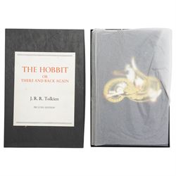Tolkien, J.R.R. - The Hobbit or There and Back Again, De Luxe edition, George Allen and Unwin Ltd 1976, publishers black cloth with gilt dragon in presentation box with paper label