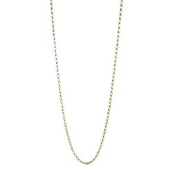 Gold belcher link necklace, stamped 9ct, approx 31.1gm