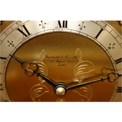  20th century mahogany cased 'Elliot' mantel clock, eight day triple train Westminster chiming movement, H24cm  