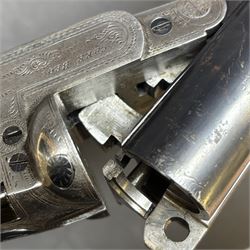 Carr Brothers of Huddersfield 12 bore side by side shotgun with engraved sidelock plates, trigger guard, underside, top plate, thumb lever and fences, chequered semi-pistol grip and horn tipped forend, vacant cartouche to the underside of the stock, double trigger and named 28 inch sleeved barrels choked ¾ and ½, overall length 113cm SHOTGUN CERTIFICATE REQUIRED
