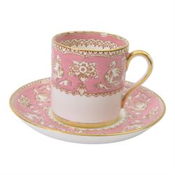 Royal Copenhagen parian ware circular plaques together with Crown Staffordshire cup and saucer