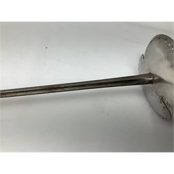 Three reproduction swords - Japanese katana and saya; Tai Chi sword with ornate scabbard; and dress sword with fullered triangular blade and horn handle (3)