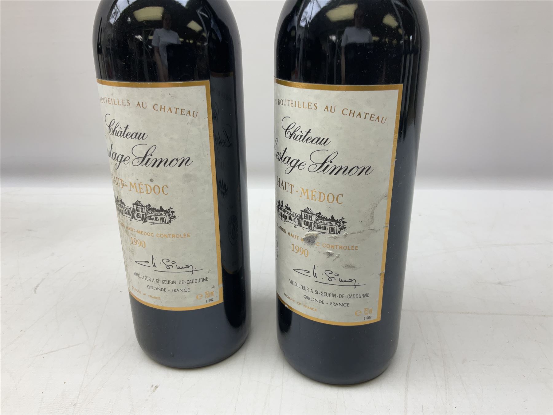 Chateau Lestage Simon 1990, Haut-Médoc, 750ml, 13% vol, seven bottles