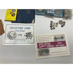 Great British and World coins, including commemorative crowns, pre-decimal coinage, small amount of pre 1921 and 1947 silver coins, Australia etc, in one box 