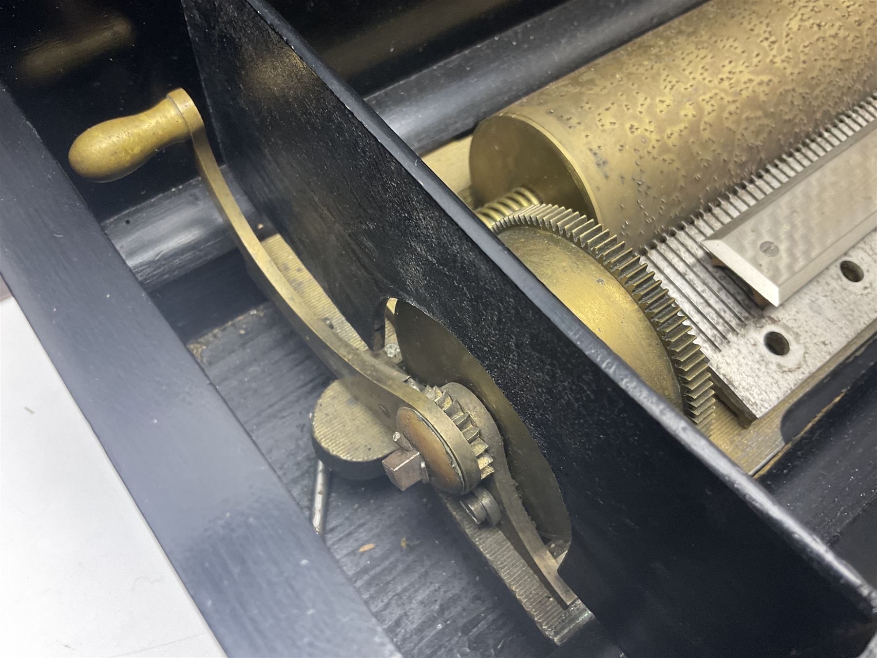 Swiss - Three 19th-century cylinder music boxes suitable for spares or repair.