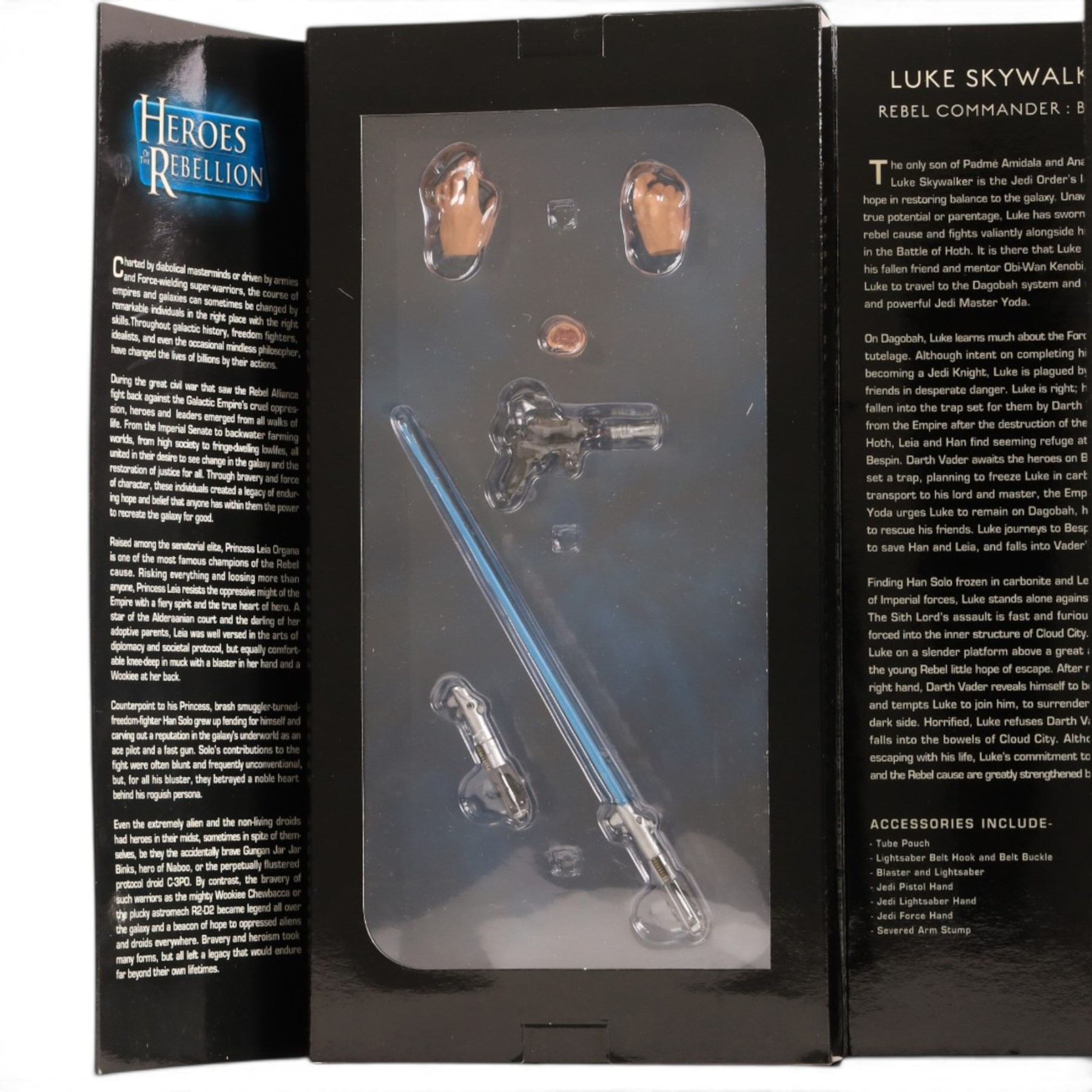 Three Sideshow Collectibles Star Wars Heroes of the Rebellion 1:6 scale figures, comprising Han Solo Rebel Captain Bespin, Luke Skywalker Rebel Commander Bespin and Luke Skywalker Rebel Hero Yavin IV, all boxed