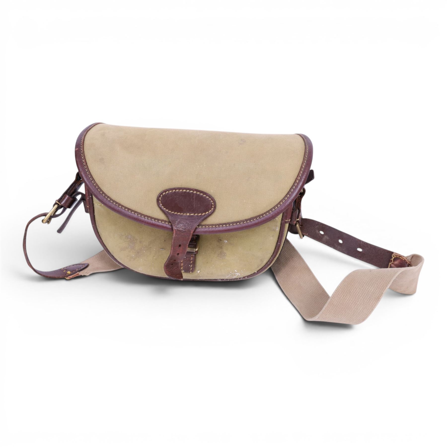  William Evans St James Street London leather cartridge bag, together with leather cased  cartridge holder 