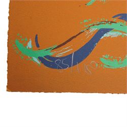 Michael Heindorff (German 1949-): 'Tasso's Trees V & VIII', pair screenprint signed dated '77 and numbered 85/100 and 55/100 in pencil 92cm x 69cm (2) (unframed)