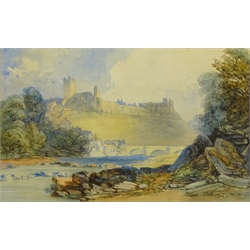  John Rock Jones (British c1836-c1898): Richmond North Yorkshire, watercolour signed 27cm x 43cm  