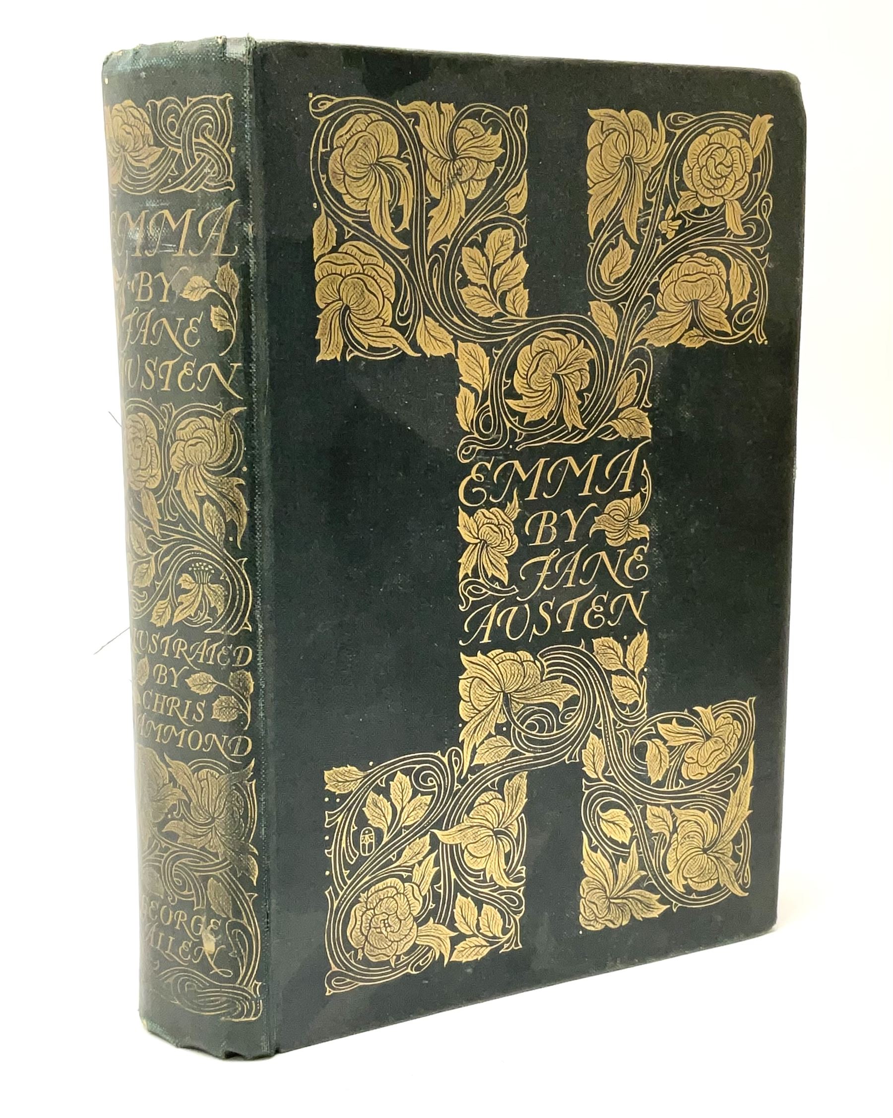 Emma by Jane Austen, book printed by Ballantyne, Hanson & Co, with an introduction by Joseph Jacobs and illustrations by Chris Hammond, dated '1898'