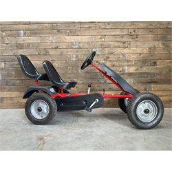 Tectake Kart two-seater red-go kart with brake