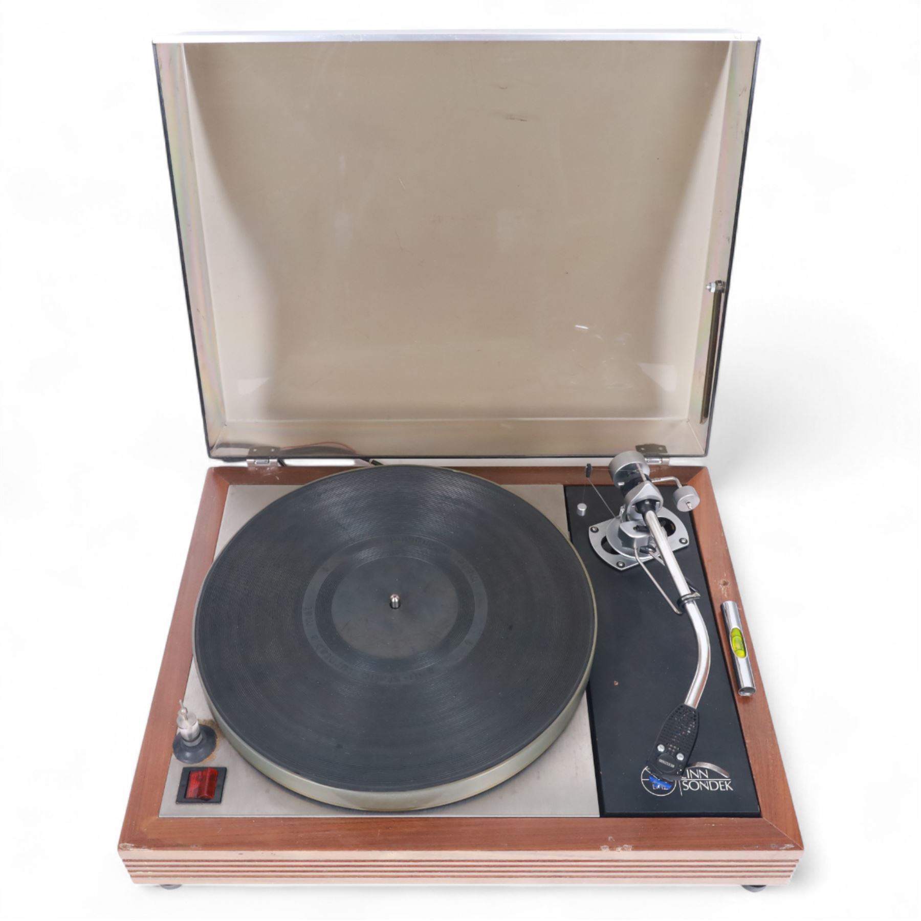 Linn Sondek LP12 transcription turntable, together with a pair of Wharfedale Linton 2 hi-fi speakers