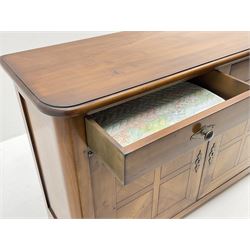 French cherry wood sideboard, fitted with two drawers and two cupboards 