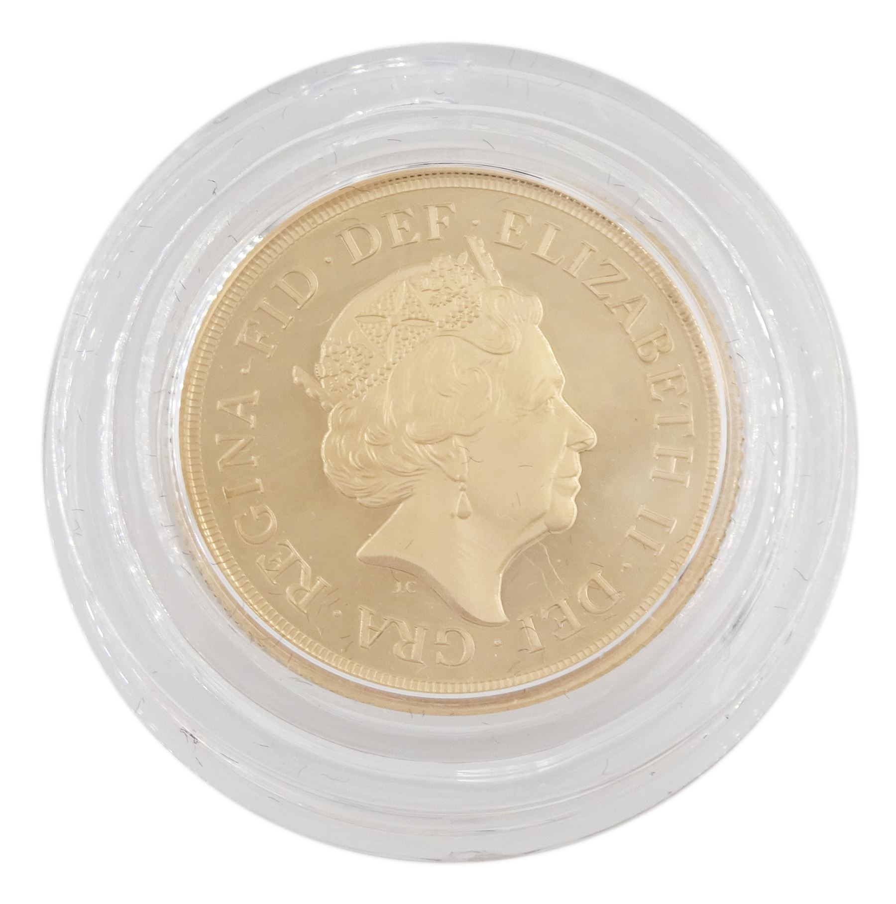 Queen Elizabeth II 2020 gold proof full sovereign coin, cased with certificate