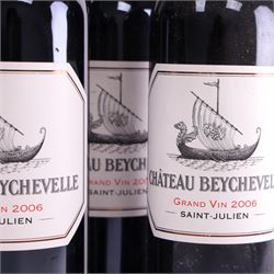 Chateau Beychevelle, 2006 Saint-Julien, five bottles, 750ml, 30% vol 