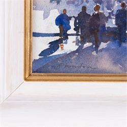 Colin Swinton (British Contemporary): 'City Silhouettes', watercolour signed, titled verso 24cm x 19cm