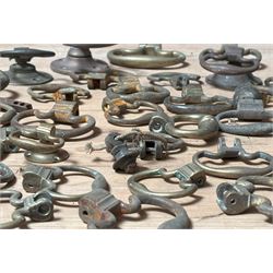 Collection of Georgian brass drop loop handles.  - COLLECTION BY APPOINTMENT FROM: The White House, Thirsk Road, Easingwold, York, YO61 3NF - CALL 01723 507111 TO ARRANGE